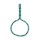 Bluejoy 5mm Genuine Classic Style Natural Turquoise Roundel Bead 16-inch Strand