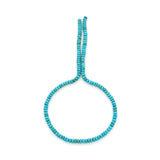 Bluejoy 5mm Genuine Classic Style Natural Turquoise Roundel Bead 16-inch Strand