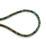 Bluejoy 5mm Genuine Classic Style Natural Turquoise Roundel Bead 16-inch Strand