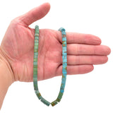 Bluejoy 7mm Genuine Indian-Style Natural Turquoise Heishi Bead 16-inch Strand