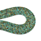 Bluejoy 4mm Genuine Indian-Style Natural Turquoise Dainty Heishi Bead 16-inch Strand