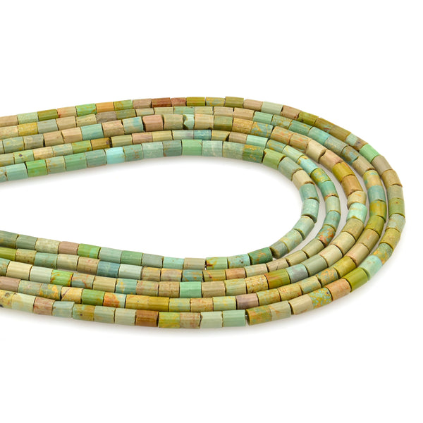 Bluejoy Genuine Indian-Style Natural Turquoise Dainty Heishi Bead 16-inch Strand (3mm)
