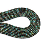 Bluejoy 4mm Genuine Indian-Style Natural Turquoise Dainty Heishi Bead 16-inch Strand