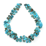 Bluejoy 11x15mm Genuine Natural American Turquoise Teardrop Bead 16 inch Strand