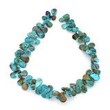 Bluejoy 14x18mm Genuine Natural American Turquoise Teardrop Bead 16 inch Strand