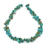 Bluejoy 7x11mm Genuine Natural American Turquoise Teardrop Bead 16 inch Strand