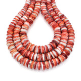 Bluejoy 6mm-12mm Genuine Native American Style Natural Spiny Oyster Shell Graduated Perfect Roundel Bead 16-inch Strand