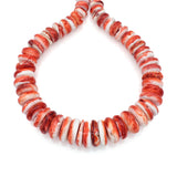Bluejoy 10mm-20mm Genuine Native American Style Natural Spiny Oyster Shell Graduated Perfect Roundel Bead 16-inch Strand