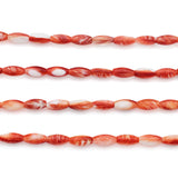 Bluejoy 5mmx10mm Genuine Native American Style Natural Spiny Oyster Shell Drum Bead 16-inch Strand