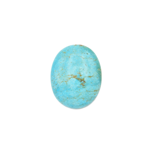 American-Mined Natural Turquoise Cabochon 22.5x28mm Oval Shape
