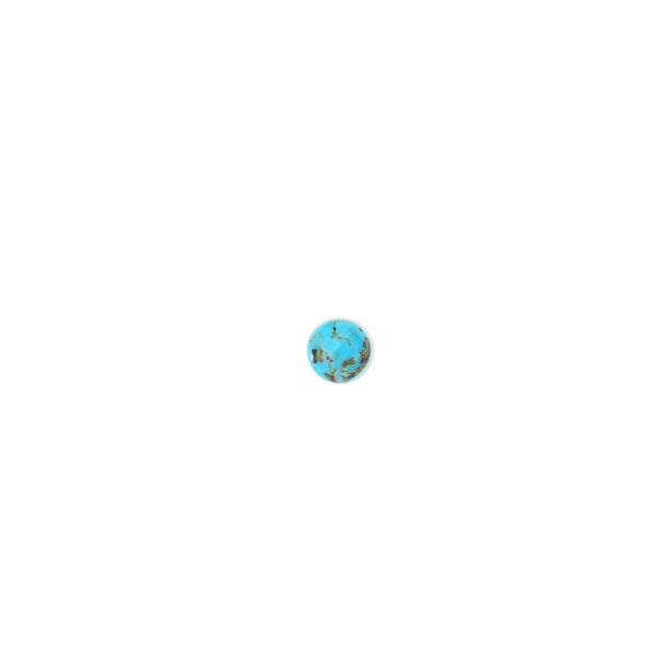 American-Mined Natural Turquoise Cabochon 5mm  Round Shape