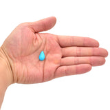 American-Mined Natural Turquoise Cabochon 10mmx17mm Teardrop Shape