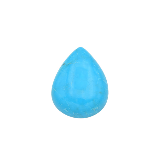 American-Mined Natural Turquoise Cabochon 18mmx18.5mm Teardrop Shape
