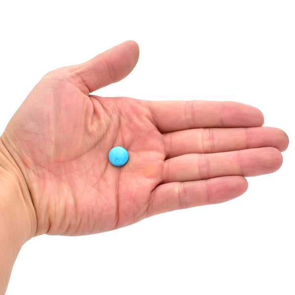 American-Mined Natural Turquoise Cabochon 12mm Round  Shape