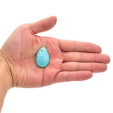 American-Mined Natural Turquoise Cabochon 22mmx33.5mm Teardrop Shape