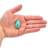 American-Mined Natural Turquoise Cabochon 22mmx33mm Teardrop Shape