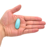 American-Mined Natural Turquoise Cabochon 19mmx41mm Free-Form Shape