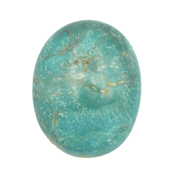 American-Mined Natural Turquoise Cabochon 24mmx31mm Oval Shape