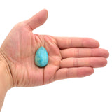American-Mined Natural Turquoise Cabochon 22mmx33.5mm Teardrop Shape