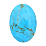 American-Mined Natural Turquoise Cabochon 30.5mmx43mm Oval Shape