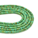 Genuine Natural American Turquoise Button Bead 16 inch Strand (4mm)