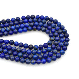 Bluejoy 6mm Genuine Native American Style Natural Lapis Lazuli Round Bead 16-inch Strand