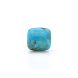 American-Mined Natural Turquoise Loose Bead 13.5mmx13mm Drum Shape