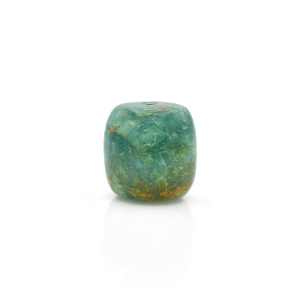 American-Mined Natural Turquoise Loose Bead 13mmx13mm Drum Shape