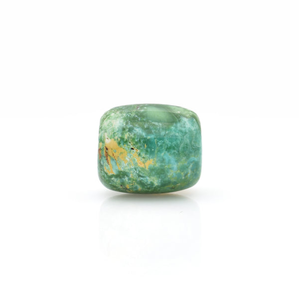 American-Mined Natural Turquoise Loose Bead 13mmx15mm Drum Shape