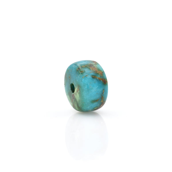 American-Mined Natural Turquoise Loose Bead 6mmx10mm Wheel Shape