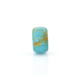 American-Mined Natural Turquoise Loose Bead 8mmx13.5mm Wheel Shape