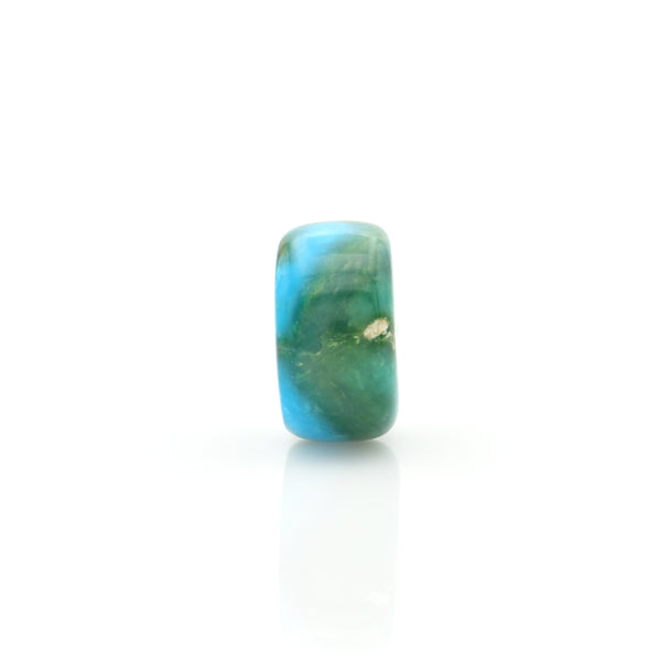 American-Mined Natural Turquoise Loose Bead 7.5mmx14mm Wheel Shape