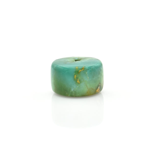 American-Mined Natural Turquoise Loose Bead 8.5mmx14mm Wheel Shape