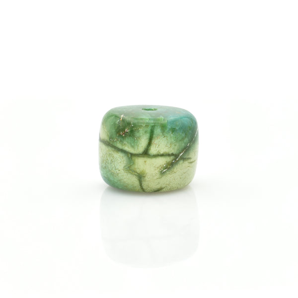 American-Mined Natural Turquoise Loose Bead 11mmx15mm Wheel Shape