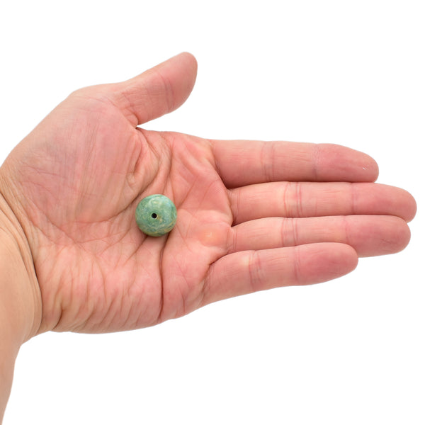 American-Mined Natural Turquoise Loose Bead 17mm Round Shape