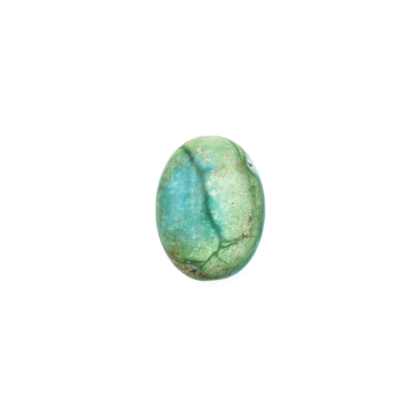 American-Mined Natural Turquoise Loose Bead 12mmx16mm Oval Shape