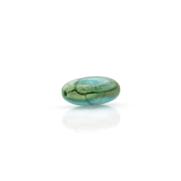 American-Mined Natural Turquoise Loose Bead 12mmx16mm Oval Shape