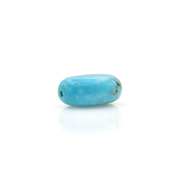 American-Mined Natural Turquoise Loose Bead 13mmx17mm Oval Shape