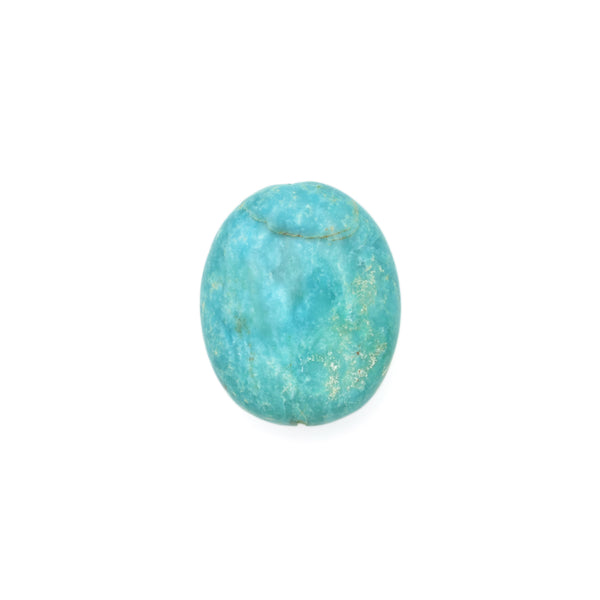 American-Mined Natural Turquoise Loose Bead 16mmx20mm Oval Shape