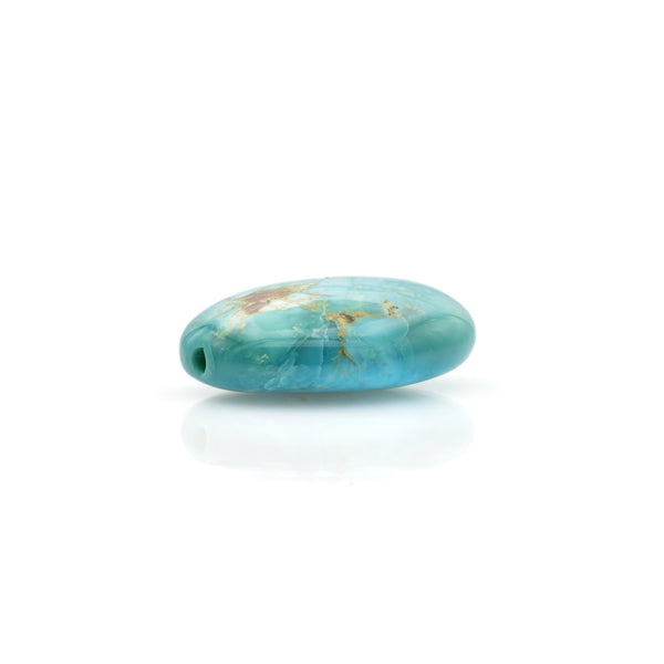 American-Mined Natural Turquoise Loose Bead 19mmx23mm Oval Shape