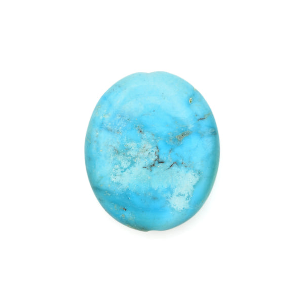 American-Mined Natural Turquoise Loose Bead 21mmx25mm Oval Shape