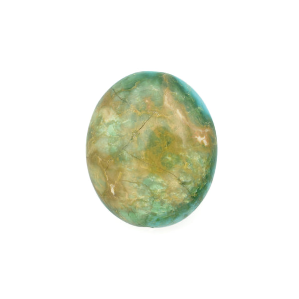 American-Mined Natural Turquoise Loose Bead 21mmx25mm Oval Shape