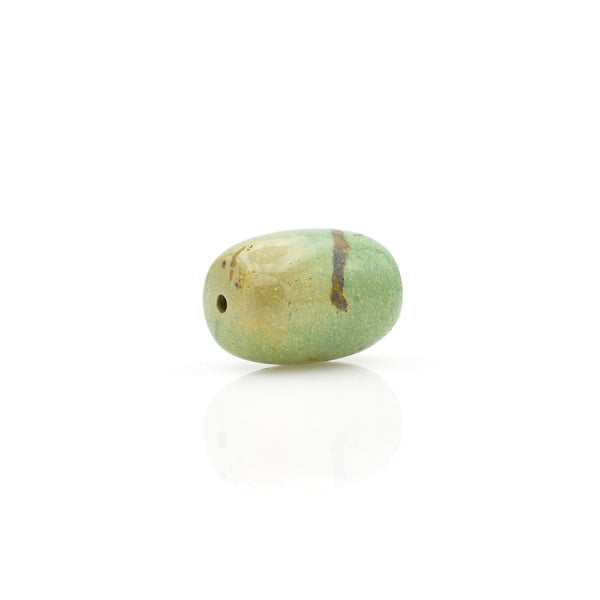 American-Mined Natural Turquoise Loose Bead 13mmx19mm Barrel Shape