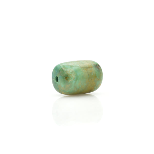 American-Mined Natural Turquoise Loose Bead 13.5mmx19mm Barrel Shape
