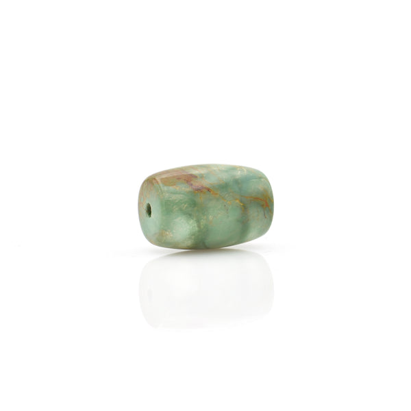 American-Mined Natural Turquoise Loose Bead 14mmx20.5mm Barrel Shape
