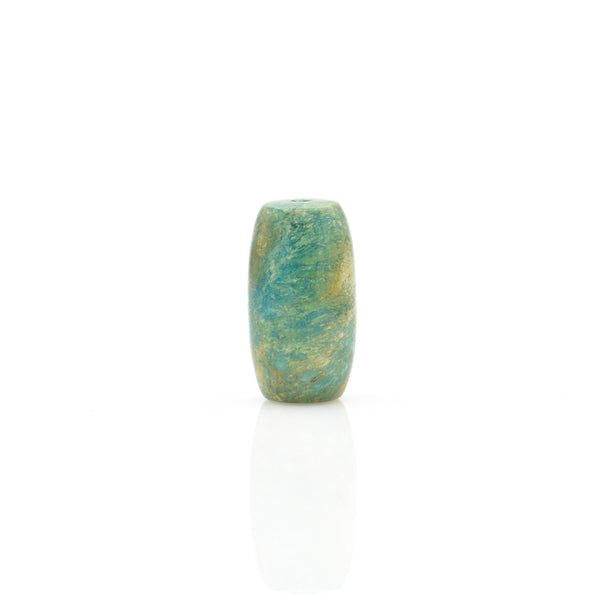 American-Mined Natural Turquoise Loose Bead 13mmx24mm Barrel Shape