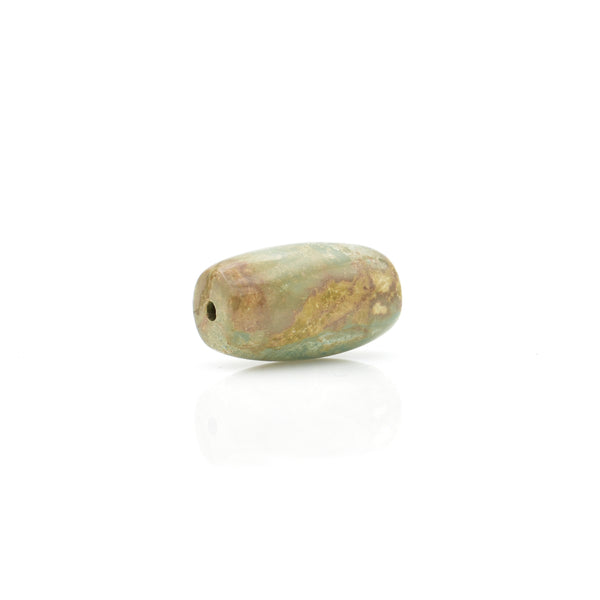 American-Mined Natural Turquoise Loose Bead 13.5mmx24mm Barrel Shape