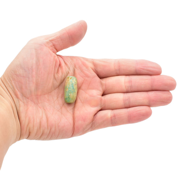 American-Mined Natural Turquoise Loose Bead 13mmx27mm Barrel Shape