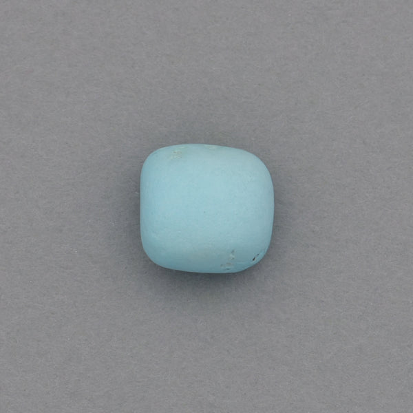 American-Mined Natural Turquoise Loose Bead 9mm Matte-Finish Nugget