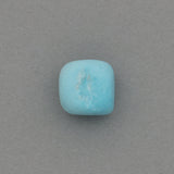 American-Mined Natural Turquoise Loose Bead 8mm Matte-Finish Nugget